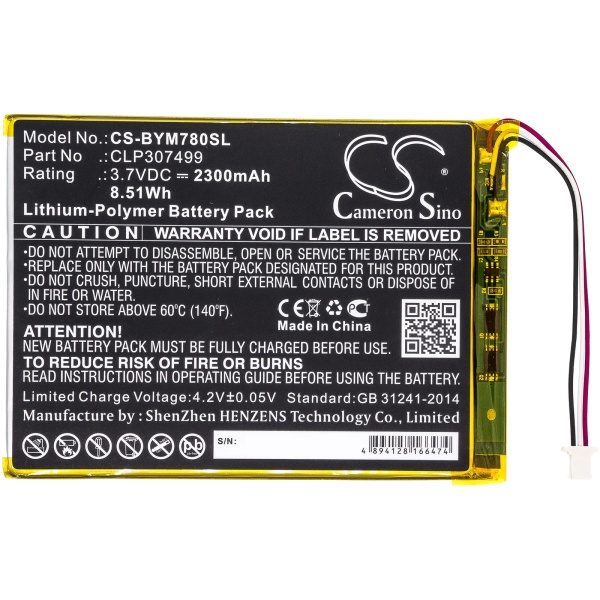 Boyue likebook Mars 7.8" Replacement Battery 2300mAh / 8.51Wh