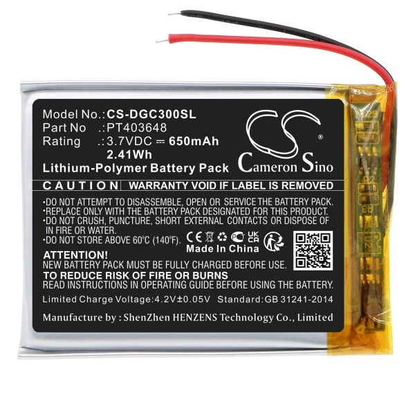 DENON AH-GC30 Replacement Battery 650mAh / 2.41Wh