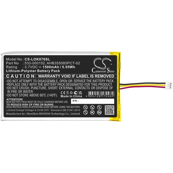 Logitech G915TKL Replacement Battery 1500mAh / 5.55Wh