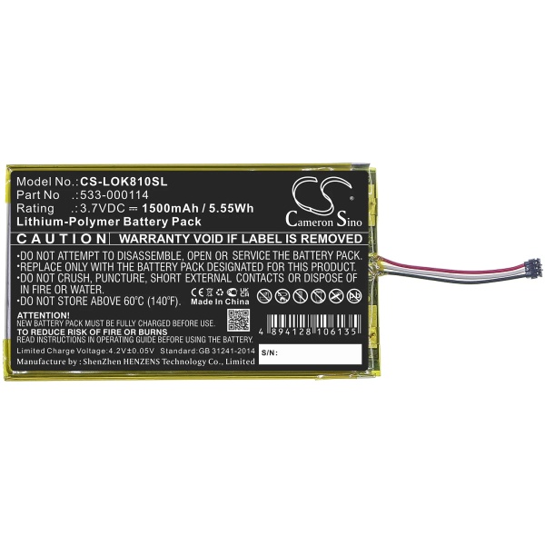 Logitech K810 Replacement Battery 1500mAh / 5.55Wh