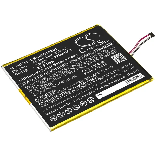 Amazon Kindle Fire HD 10.1 9th, M2V3R5 Replacement Battery 6300mAh / 23.94Wh - Image 6