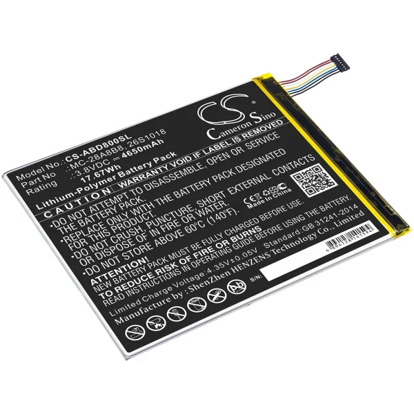 Amazon Kindle Fire HD 8, PR53DC Replacement Battery 4650mAh / 17.67Wh - Image 4