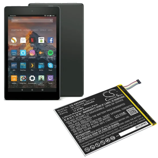 Amazon Kindle Fire HD 8, PR53DC Replacement Battery 4650mAh / 17.67Wh - Image 2