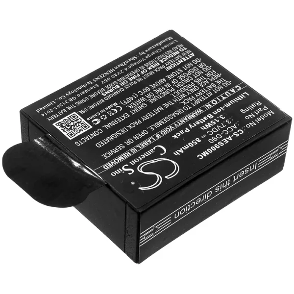 AEE D90, LyfeS72, LyfeSilver, LyfeTitan, S90, S91B Series Replacement Battery 850mAh / 3.15Wh - Image 4