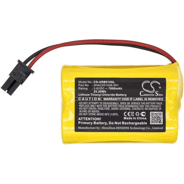 ABB  1s2 PLS17500, IRB 1200, IRB 910SC Replacement Battery 7000mAh / 25.20Wh