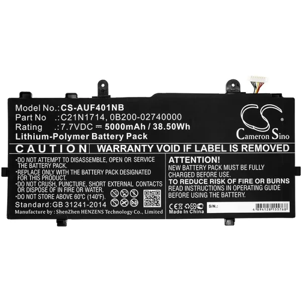 Asus TP401CA, TP401MA, TP401NA, VivoBook Flip 14 Series Replacement Battery 5000mAh / 38.50Wh