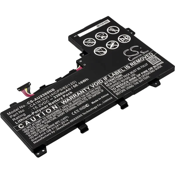 Asus Q524U, Q524UQ-BBI7T14, Q534U, Q534UX-B, UX560UQ Replacement Battery 3300mAh / 50.16Wh - Image 2