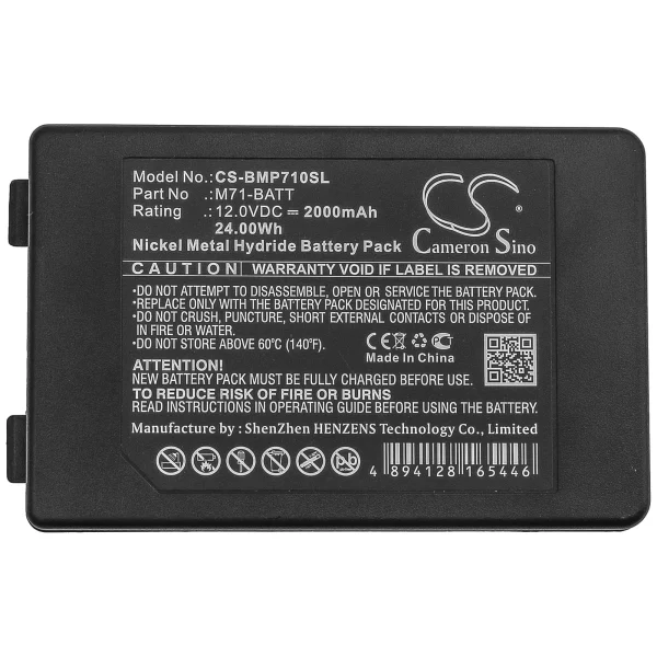 Brady BMP71 Replacement Battery 2000mAh / 24.00Wh