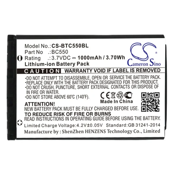 Bitel IC5500 Replacement Battery 1000mAh / 3.70Wh