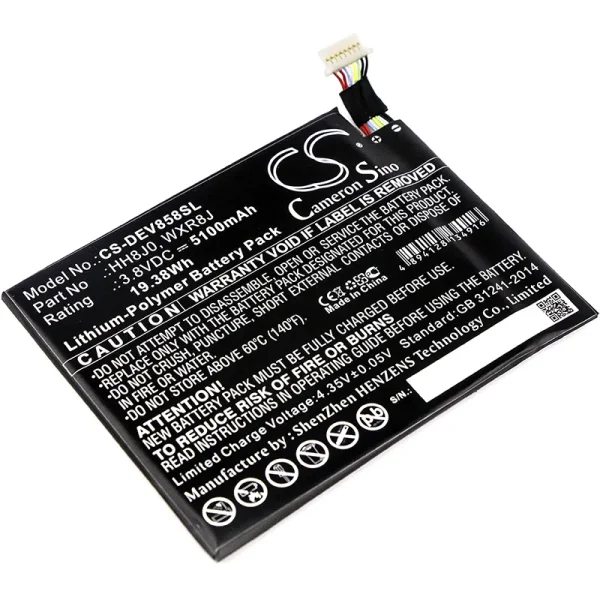 DELL Venue 8 Pro 5855 Replacement Battery 5100mAh / 19.38Wh - Image 2