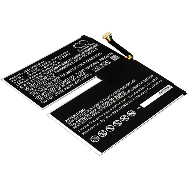 Google C1502W, C1552B, Pixel C Replacement Battery 8900mAh / 33.82Wh - Image 4