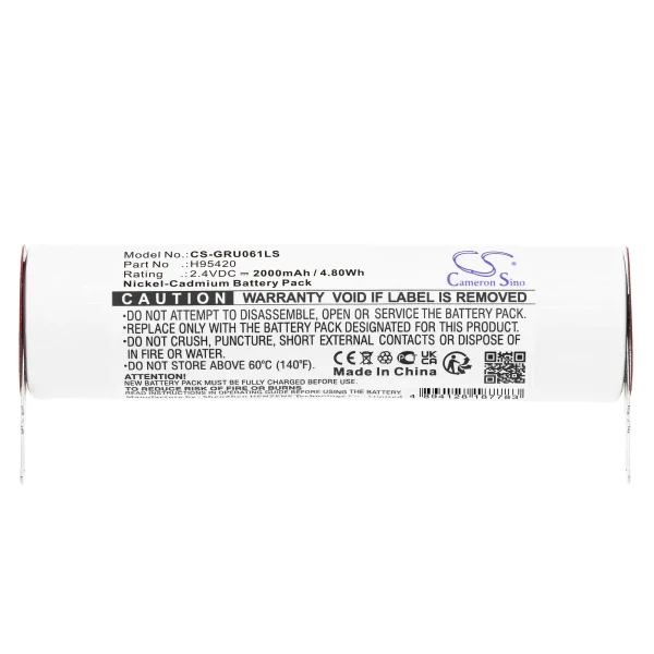 Legrand 61892, 160SCKT2AX, 2KRMT 23/43 Series Replacement Battery 2000mAh / 4.80Wh