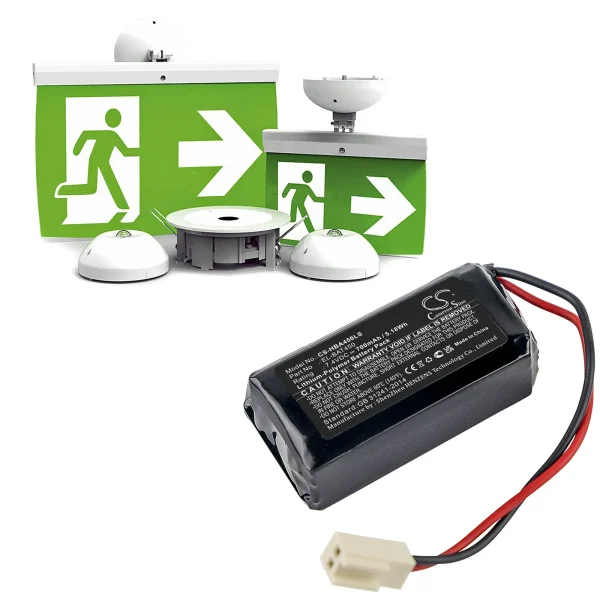 Hochiki Exit Signs, Firescape luminaires Series Replacement Battery 700mAh / 5.18Wh - Image 2