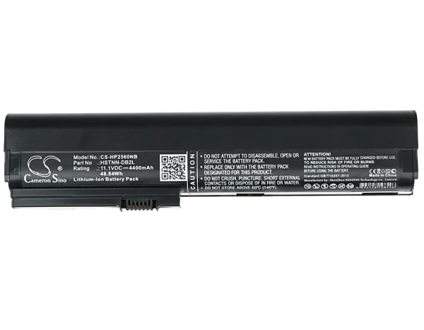 HP EliteBook 2560p, EliteBook 2570p Replacement Battery 4400mAh / 48.84Wh