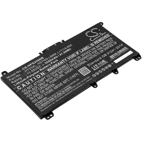 HP Pavilion 14-CE0000, CE1000, CE2000, Pavilion 15-CS2000, CW0000 Series Replacement Battery 3550mAh / 41.00Wh - Image 2