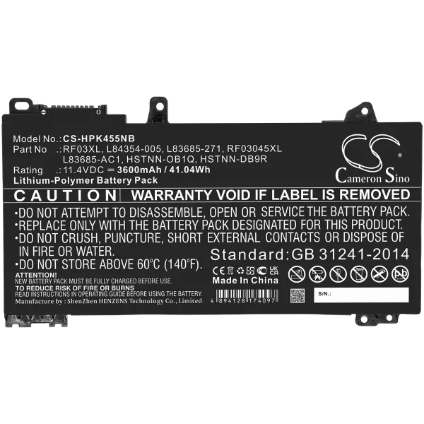 HP Pavilion x360 14 Convertible, ProBook 455 G7 Replacement Battery 3600mAh / 41.04Wh