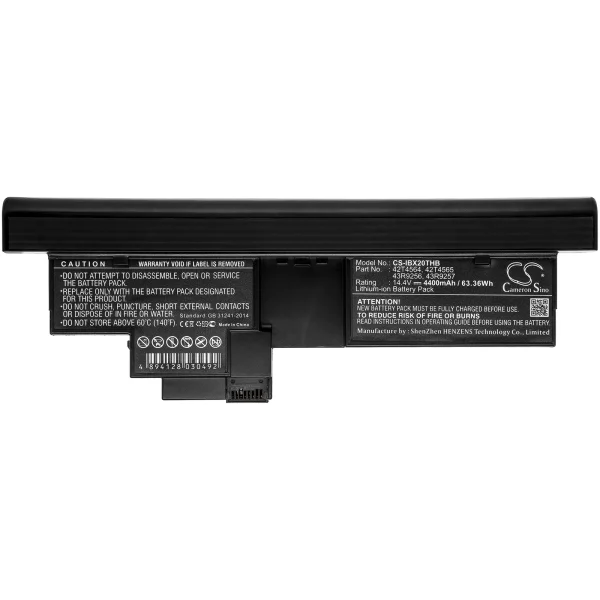 Lenovo ThinkPad X200 Tablet PC, ThinkPad X200S Tablet PC Series Replacement Battery 4400mAh / 63.36Wh