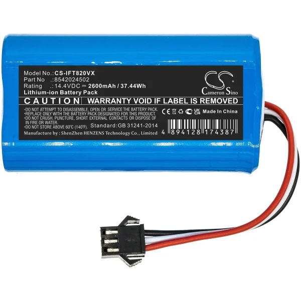 Infinuvo Hovo 700, Hovo-700-1610, Hovo-700-1703, Hovo-700-1709, MT820 Series Replacement Battery 2600mAh / 37.44Wh