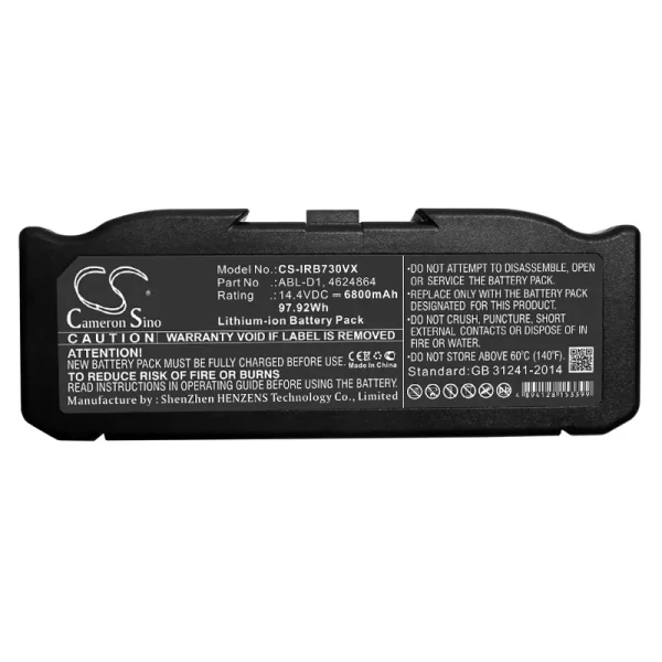 iRobot 7150, i31502F, i8550, Roomba 5150, Roomba 7550 Series Replacement Battery 6800mAh / 97.92Wh