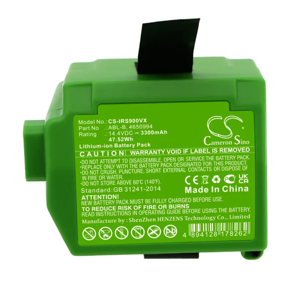 iRobot Roomba S9, Roomba S9+, S955020   Series Replacement Battery 3300mAh / 47.52Wh