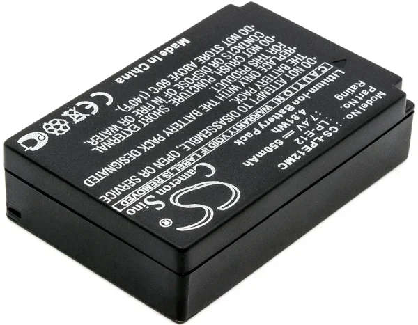 Canon EOS 100D, EOS Kiss X7, EOS M, EOS M2, EOS SL1, EOS-M Series Replacement Battery 650mAh / 4.81Wh - Image 5