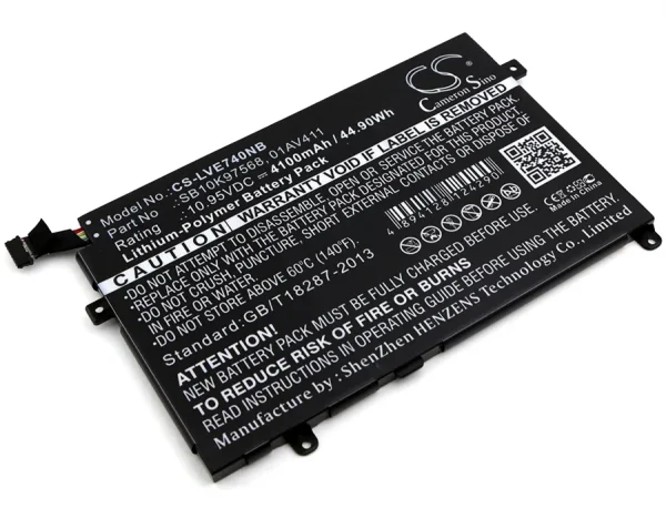 Lenovo Thinkpad E470, ThinkPad E470 (20H1001NCD), ThinkPad E470 (20H1001QCD), ThinkPad E470 (20H1001RCD) Series Replacement Battery 4100mAh / 44.90Wh - Image 3