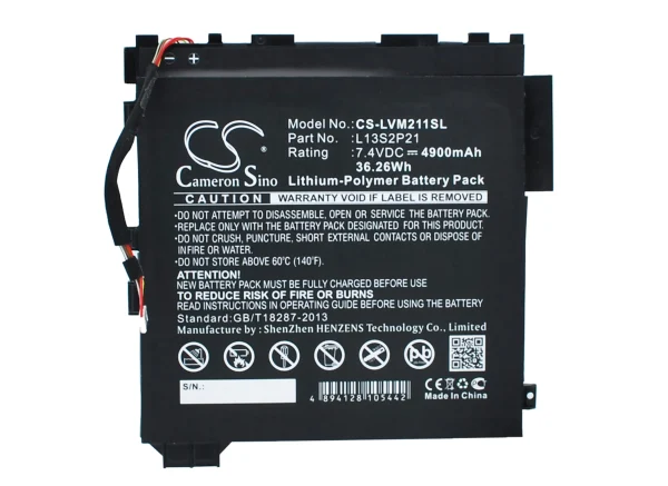 Lenovo Ideatab Miix 2 11, MIIX 211-TAB Replacement Battery 4900mAh / 36.26Wh