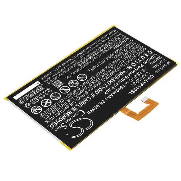 Lenovo Tab P11, Tab P11 5G, TB-J606F, TB-J607Z Replacement Battery 7500mAh / 28.95Wh - Image 2