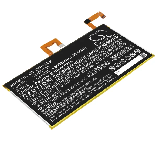 Lenovo Tab P11 Pro, TB132F, TB-J706 Replacement Battery 8000mAh / 30.96Wh - Image 3