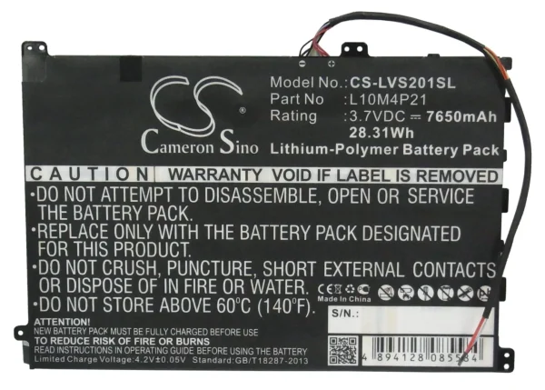 Lenovo IdeaPad S2010 Replacement Battery 7650mAh / 28.31Wh