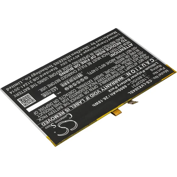 Lenovo Tab 4 10 Replacement Battery 6800mAh / 26.18Wh - Image 3