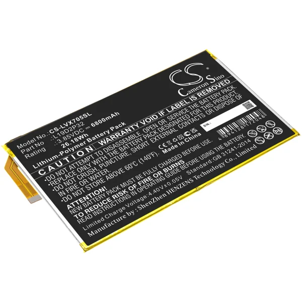 Lenovo Yoga Smart Tab, YT-X705F Replacement Battery 6800mAh / 26.18Wh - Image 3