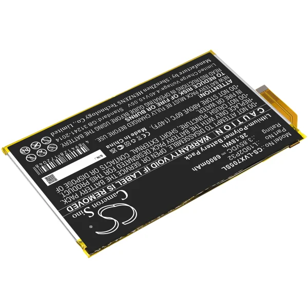 Lenovo Yoga Smart Tab, YT-X705F Replacement Battery 6800mAh / 26.18Wh - Image 4