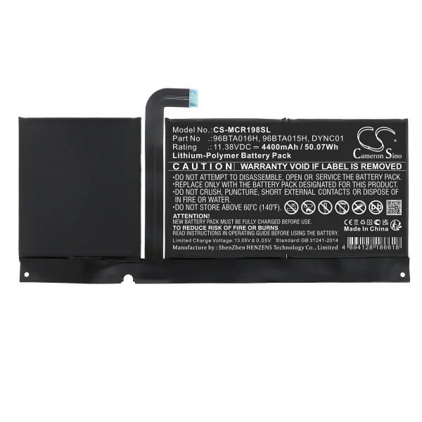 Microsoft 1982, 1983, Surface Pro 8 Replacement Battery 4400mAh / 50.07Wh