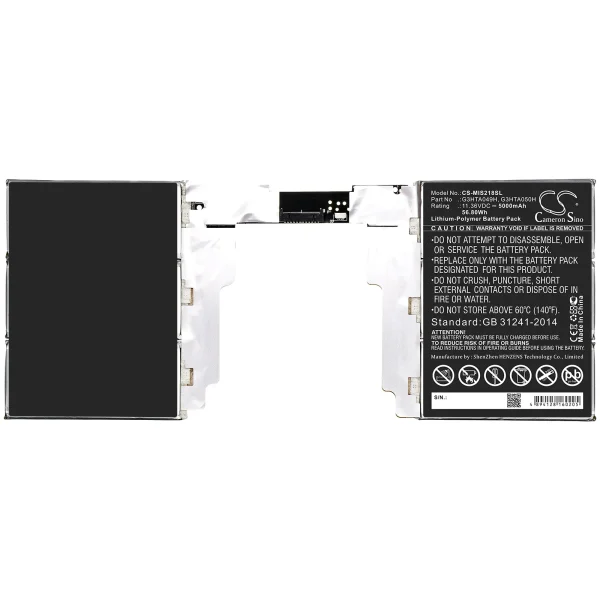 Microsoft Surface Book 2 1835, Surface Book 2 1835 13.5" Tabl Replacement Battery 5000mAh / 56.80Wh