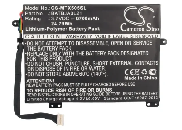 Motorola MZ505, Xoom 10.1, Xoom Family Edition Replacement Battery 6700mAh / 24.79Wh