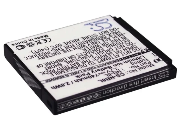 Canon PowerShot A2200, PowerShot A3000, PowerShot A3000 IS, PowerShot A3100, PowerShot A3100 IS Series Replacement Battery 740mAh - Image 2