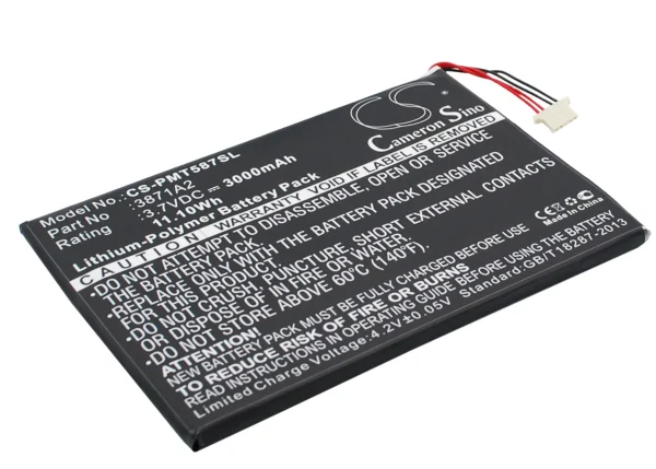 Prestigio Multipad 7.0 Ultra Duo, PMT5877C Replacement Battery 3000mAh / 11.10Wh - Image 3