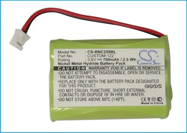 Resistacap Inc N250AAAF3WL Replacement Battery 700mAh/2.5Wh