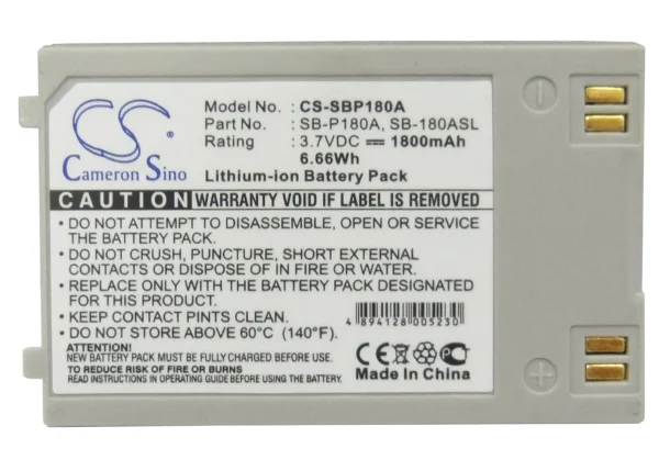 Samsung SC-MM10, SC-MM10BL, SC-MM10S, SC-MM11, SC-MM11BL, SC-MM11S Series Replacement Battery 1800mAh