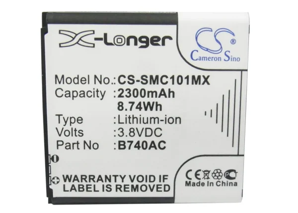 Samsung Galaxy K, Galaxy S4 Zoom LTE, Galaxy S4 Zoon, NX Mini, S4 Zoom, SM-C101 Series Replacement Battery 2300mAh / 8.74Wh