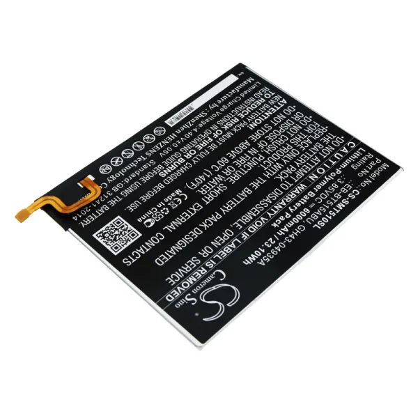 Samsung Galaxy Tab A 10.1 2019, Galaxy Tab A 10.1 2019 WiFi 64, Galaxy Tab A 2019, SM-T510, SM-T515, SM-T517 Replacement Battery 6000mAh / 23.10Wh - Image 3