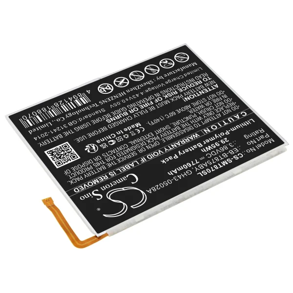 Samsung Galaxy Tab S7 11.0, Galaxy Tab S7 5G UW 11.0, SM-T870, SM-T875N, SM-T878U Replacement Battery 7760mAh / 29.95Wh - Image 3