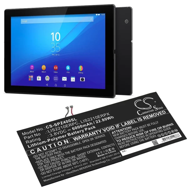 Sony SGP771, Xperia Z4 Tablet SGP712 Replacement Battery 6000mAh / 22.80Wh - Image 5