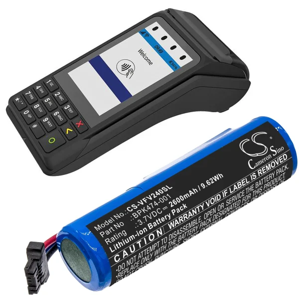 VeriFone 3GBWC, V240m Plus Replacement Battery 2600mAh / 9.62Wh - Image 6