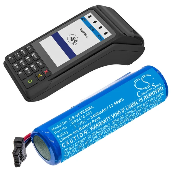 VeriFone 3GBWC, V240m Plus Replacement Battery 3400mAh / 12.58Wh - Image 4