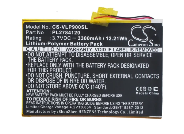 Visual Land ME-9Q, Prestige Elite 9Q 9" Replacement Battery 3300mAh / 12.21Wh