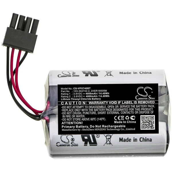 Visonic MCS-740, SR 720 PG2 sirens, SR-740 PG2 Series Replacement Battery 4000mAh / 14.40Wh