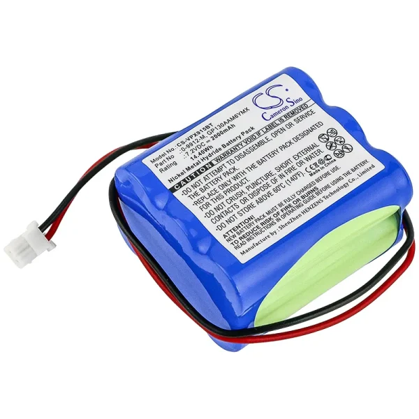 Visonic 0-9912-H, 0-9912-W, PowerMax 0-9912-H Control Pane, PowerMax 0-9913-W Control Pane, Powermax Plus, Powermax+, PowerMax+ Alarm Control Panel Series Replacement Battery 2000mAh / 14.40Wh - Image 2