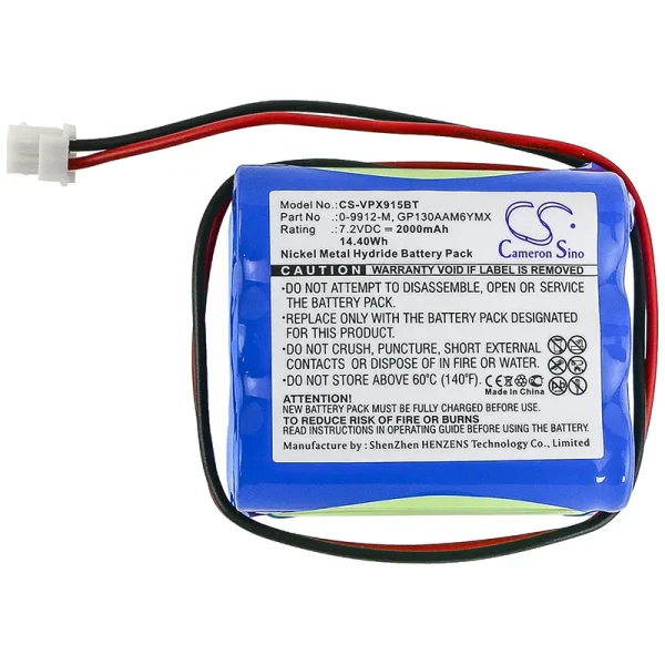 Visonic 0-9912-H, 0-9912-W, PowerMax 0-9912-H Control Pane, PowerMax 0-9913-W Control Pane, Powermax Plus, Powermax+, PowerMax+ Alarm Control Panel Series Replacement Battery 2000mAh / 14.40Wh